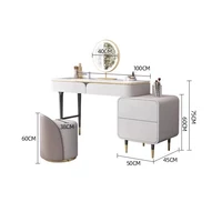 Chambre à coucher luxe vanité Table tiroir élégant maison maquillage vanité Table filles multifonctionnel Comoda Pra Quarto commodes 2