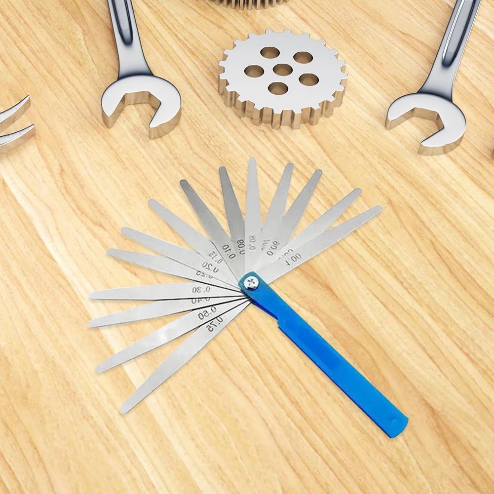 Measurement Height Limit Gauge Tools 17 Blade Thickness Tappet Valve Feeler Gauge Set Filler Measuring Ruler Tool