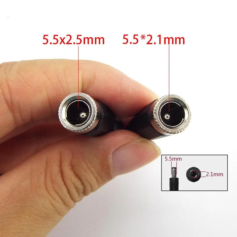 5.5MM * 2.5MM / 2.1MM DC male female Power Plug Jack Socket Adapter straight / Right angle 90 Degree Connector 5.5*2.5MM 5521