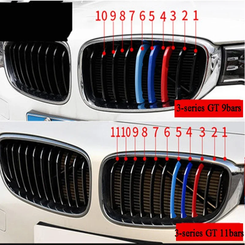 M Power Front Grille Trim Strips For BMW X1 X2 X3 X4 X5 X6 X7 F48 F49 E84 F39 F25 F26 G01 G02 F15 E70 G05 F16 E71 E72 G07 Z4 E89