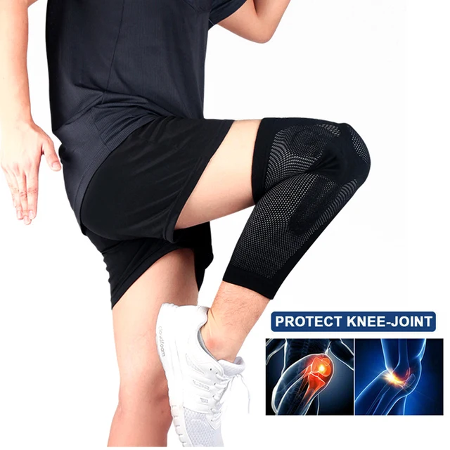 Sports Leg Compression Sleeve Long Knee Pads Protector Non-slip Knee Brace Support for Joint Pain Relief and Injury Recovery 3