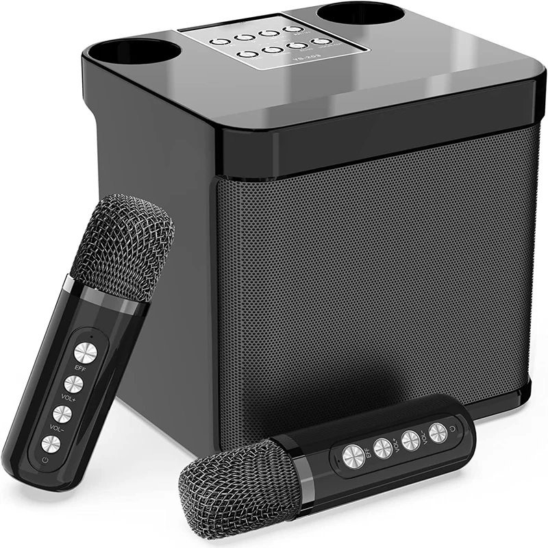 

Family KTV Audio Set Dual Wireless Microphone Integrated Machine Outdoor Portable Karaoke Bluetooth Speaker Box Replacement