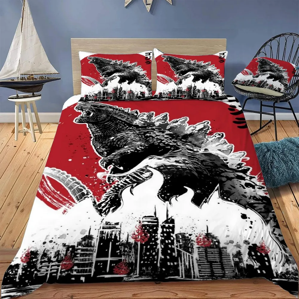 

Gojira Attack Duvet Cover for Household Winter Warmth Bedding Set Double Quilt Cover Twin Queen King Duvet Cover