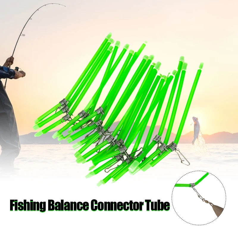 20PCS Sea Fishing Anti Tangle Feeder Balance Connector 20Cm Fishing Tube Tools Outdoor Fishing Accessories Repair Kit