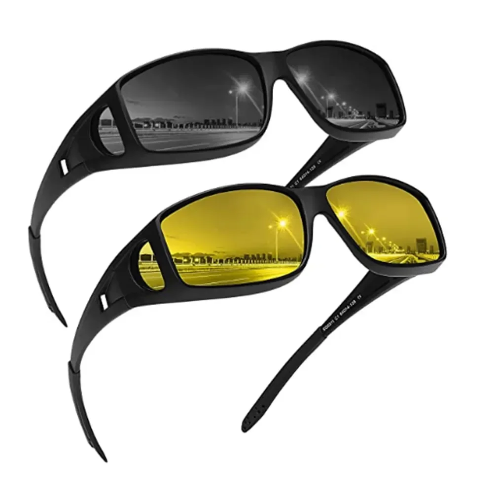 Polarized Night Vision Anti Glare Driving Glasses Night-Vision Car Anti-Glare Night Motorcycle Protective UV400 Drivers Goggles Eyes Sunglasses Polarized Driving Glasses