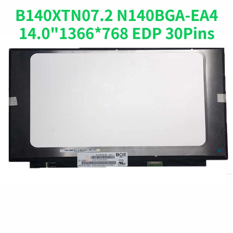 

14.0"Slim HD 1366*768 EDP 30Pins Without Bracket Screw Holes Laptop LCD Display Screen B140XTN07.2 NT140WHM-N43 N140BGA-EA4