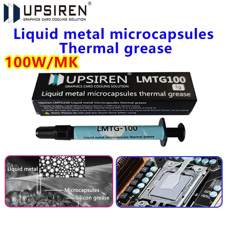 Upsiren-microcapsules Líquidos do Metal Lmtg100 Elevado Desempenho Graxa Térmica Líquido Não-condutor Dissipação de Calor do Metal