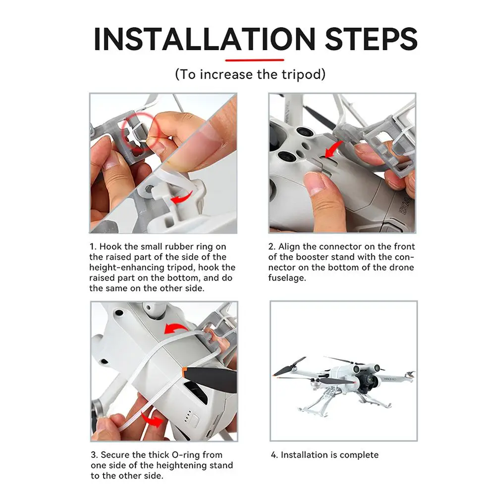 1 Set Buoyancy Bar Set Folding Flight Landing Gear Bracket Height-enhancing Tripod Compatible For Dji Mini 3 Pro 