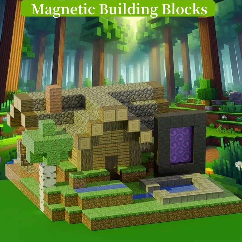 Magnetic building blocks creative magnetic building block bricks famous scene world architectural set DIY model kids toy