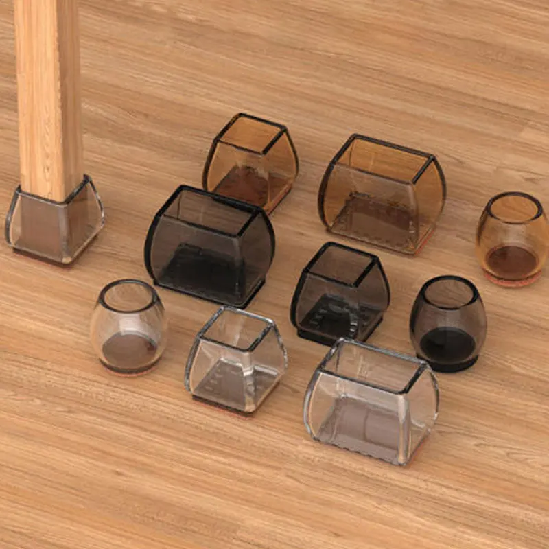 Chair Leg Floor Protectors with Silicone Felt Pads - Scratch-Proof, Noise-Free, and Easy Glide Furniture Sliders