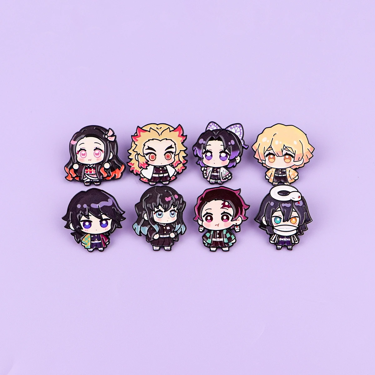 8pcs Cute Enamel Pin Cartoon Brooch For Coat Women's Brooches Fashion Lapel Badges Jewelry Fans Collection Gifts