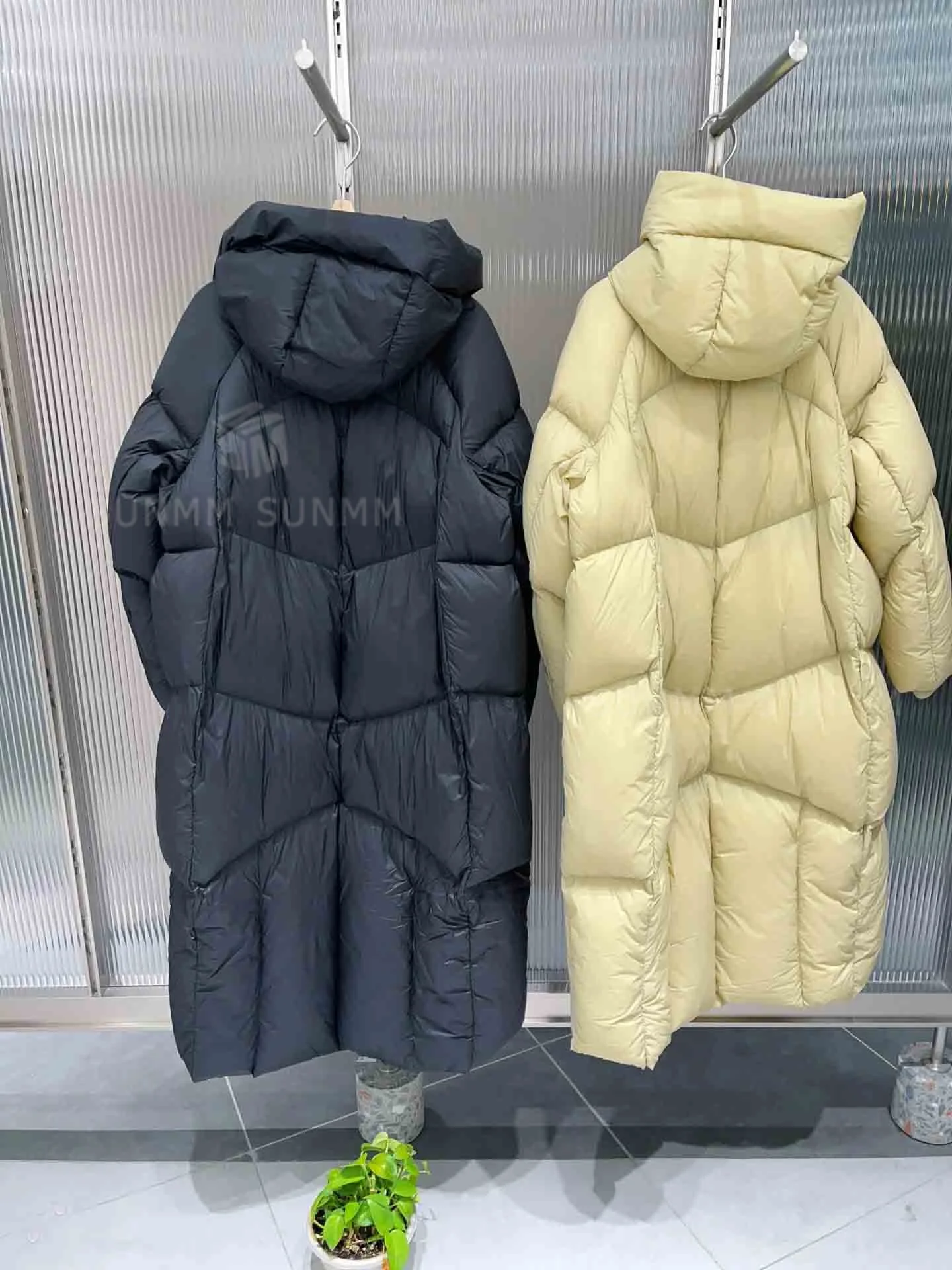 Winter Hooded Solid Long Down Jacket Women White Duck Down Loose Knee Length Down Jacket Female Thick Warm Outdoor Parka Outwear