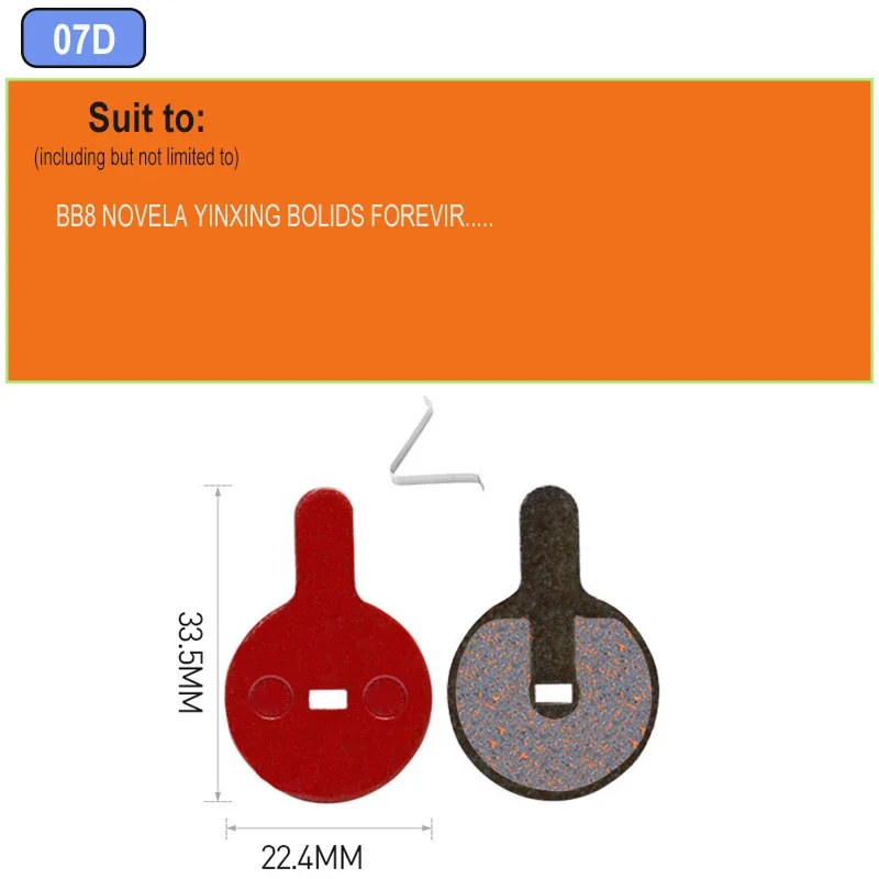 2 Pair (4pcs) MTB Bicycle Hydraulic Disc Brake Pad Semi-Metallic Brake Pads For b01s SRAM AVID HAYES Magura ZOOM Cycling Part 5