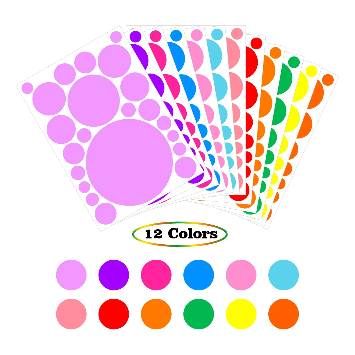 

Dot Stickers Diy Multi-color Dot Pvc Wall Stickers Bedroom Kindergarten Classroom Children's Room Decoration Stickers