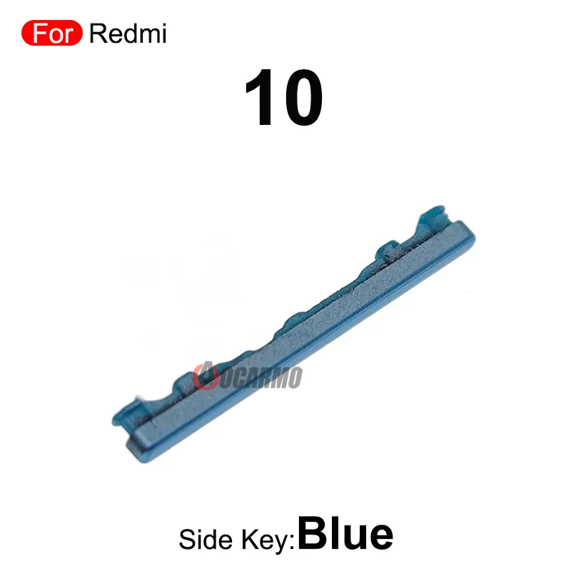 Redmi 10 전원 켜기 끄기 볼륨 버튼 교체 부품 용 1Pcs 검정색 파란색 흰색 측면 키