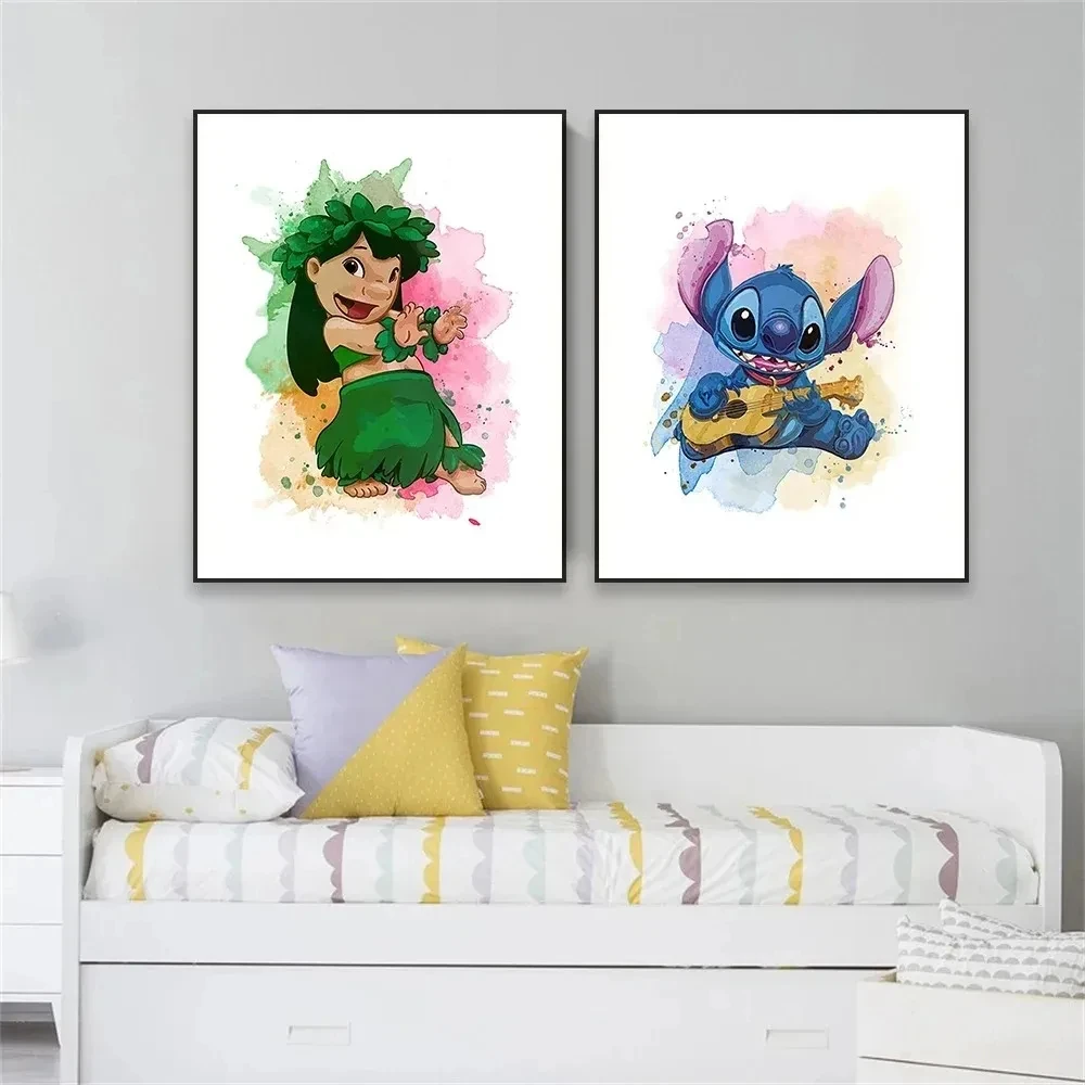 Lilo Stitch Watercolor Posters Disney Nursery Print Lilo and Stitch