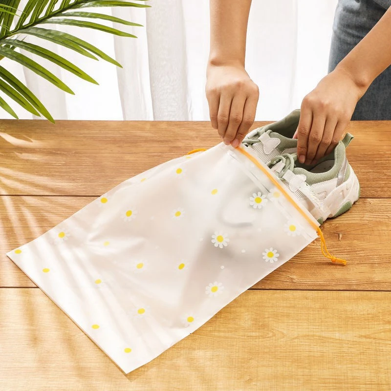 Shoe Storage Bag Portable Shoe Storage Organizer Travel Storage Bag Waterproof Transparent Plastic Bag Drawstring Eco Bags Cosmetic Bags