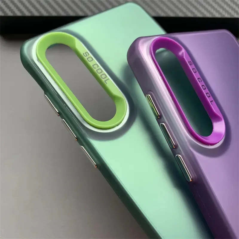 Luxury Metallic Aurora Skin Matte Back Cover Case