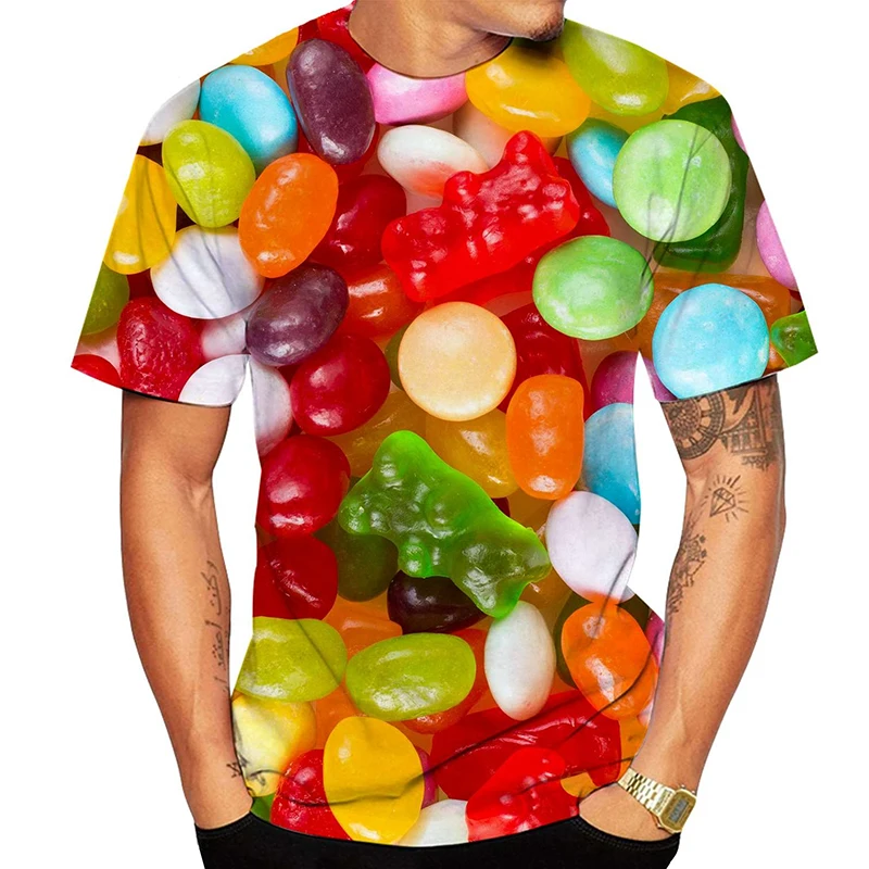 Candy Chocolate 3D Print Streetwear T Shirt