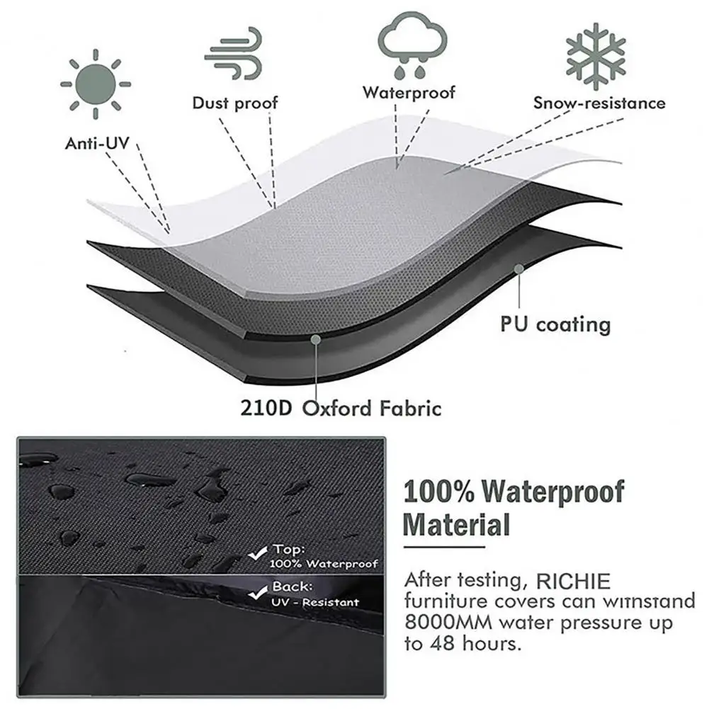 

Waterproof Patio Cover Outdoor Garden Patio Furniture Cover Set Waterproof Oxford Fabric Sofa Chair Square Table Covers