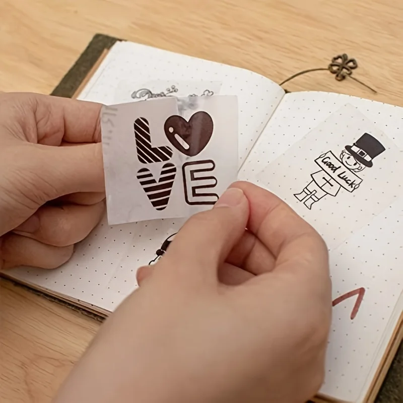 학습 및 사무용 투명 접착지 프린터 용지, 미니 라벨 접착지, M02 T02 3 롤용 DIY