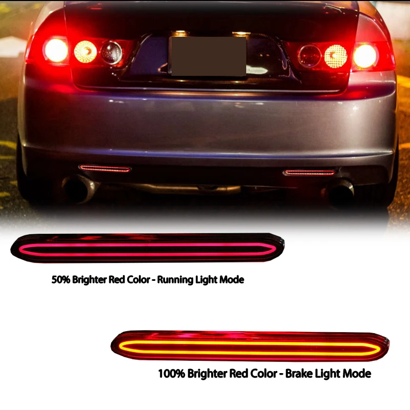 2PCS Auto LED Rear Bumper Reflector Light For Honda Acura TSX For Accord Odyssey
