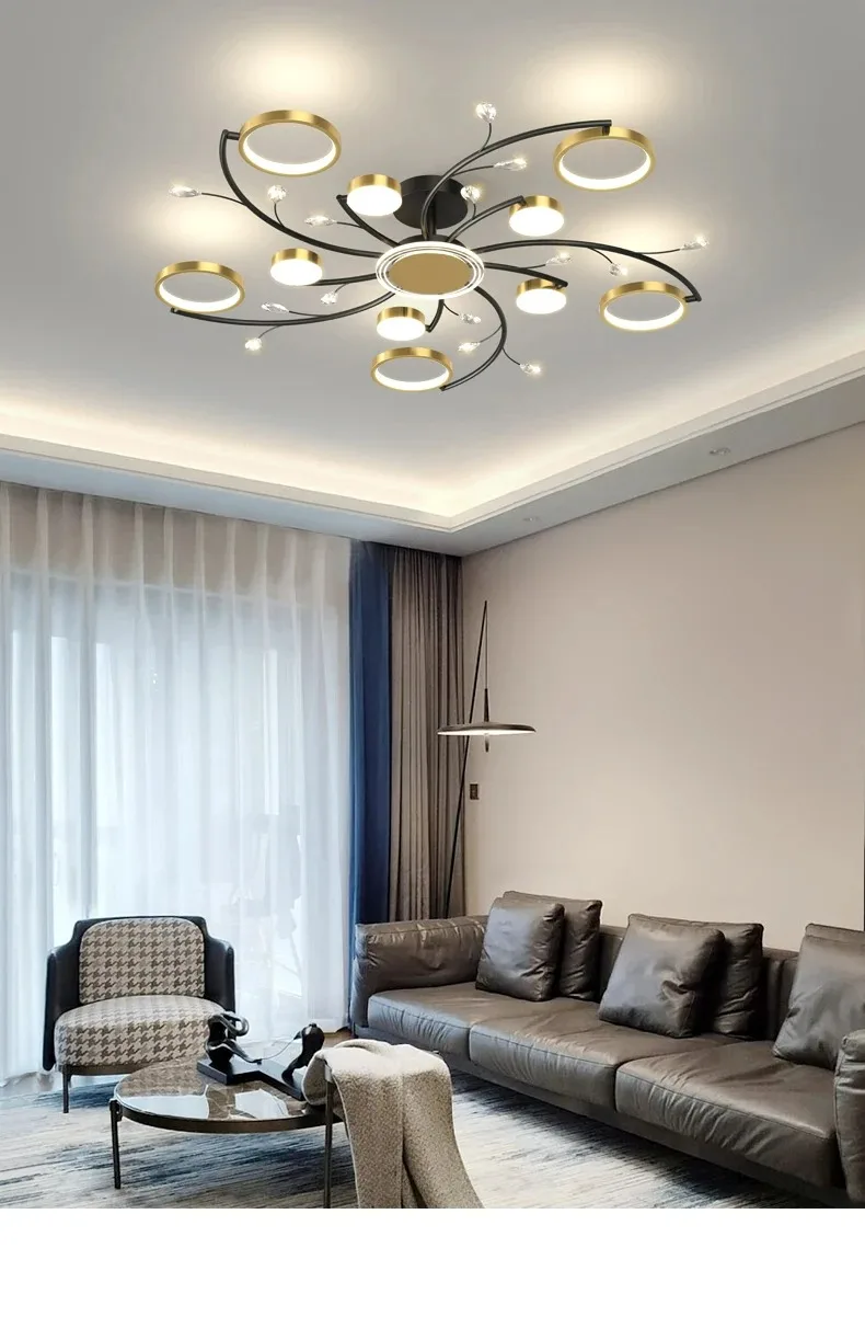 Description Picture 5 of itemLiving Room Suspend Light Modern LED Ceiling Chandelier Creative Master Bedroom Hanging Home Lighting Fixtures Lustre Lamp