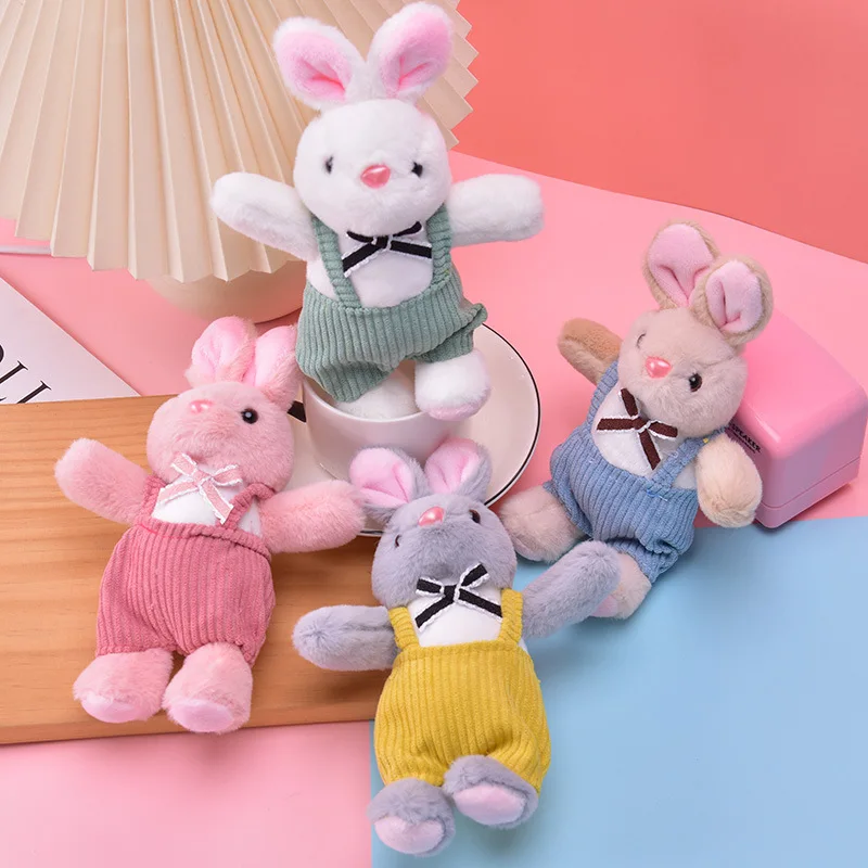 

1PCS 15CM Cartoon Cute New Plush Keychain Pendant Mini Doll Back Strap Bunny Student Schoolbag Doll Pendant Gift