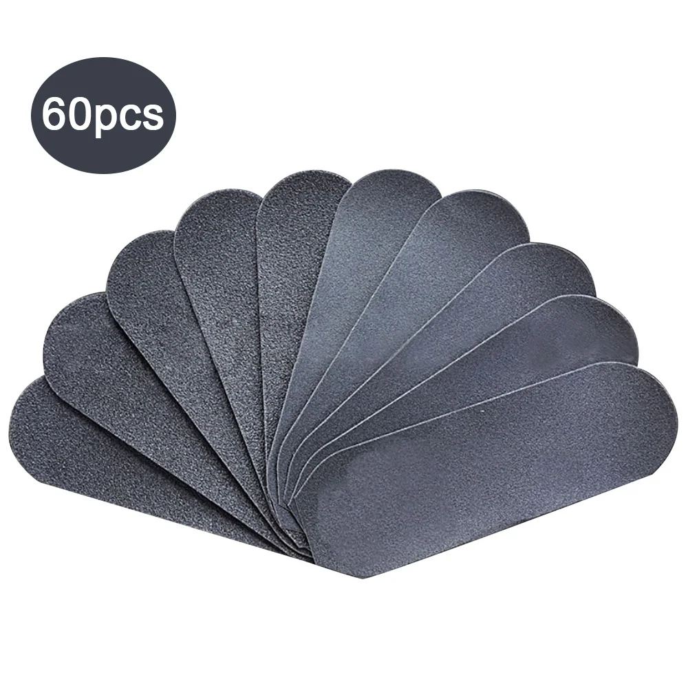 

60pcs Pedicure Callus Remover Stainless Steel Foot Rasp Files Double-Sided Replacement Grits Pads Heel Scrubber Foot Care Tools