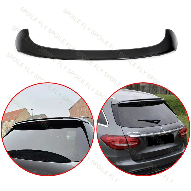 Car-Rear-Roof-Wing-Spoiler-Glossy-Black-Or-Carbon-Fiber-Look-Body-Kit ...