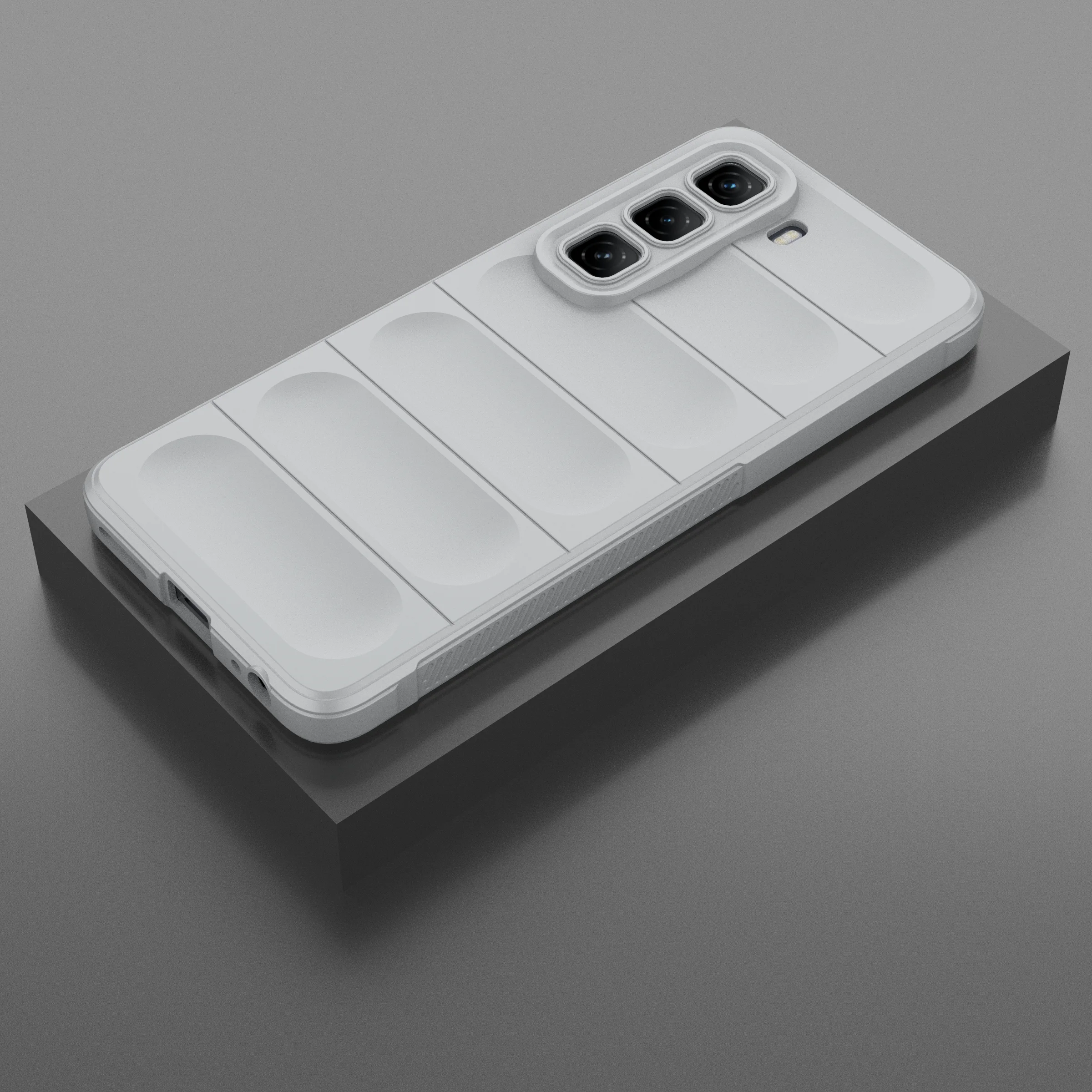 Luxury Soft Silicone Shockproof Bumper Phone Case with Lens Protection Back Cover