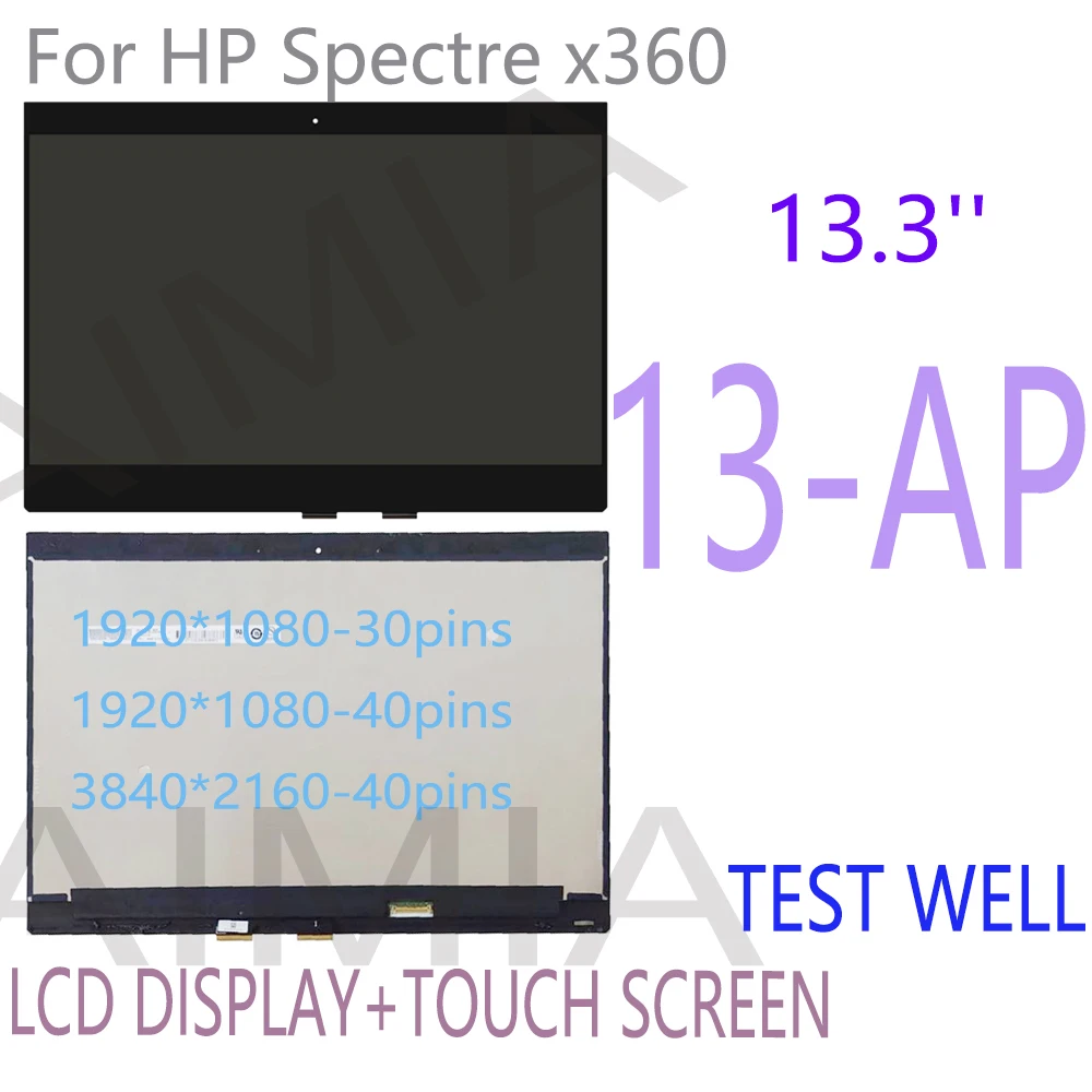 13.3'' For HP Spectre x360 13-AP LCD Display Touch Screen Digitizer ...