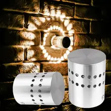 

LED Spiral Hole Wall Light RGB Wireless Creative Aluminum Sconce Corridor Light For Party KTV Bar Home Decoration Art Wall Lamps
