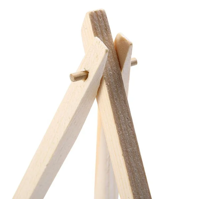 10Pcs Wood Mini Easel Frame Triangle Wedding Table Card Stand Display Holder Children Painting Craft Artist Supplies 6
