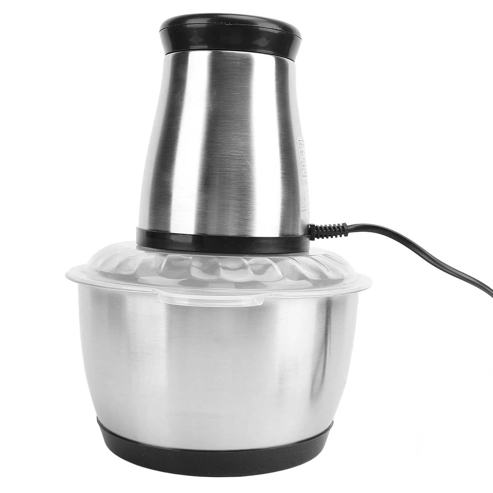 Food Chopper Electric Meat Grinder with 2L Stainless Steel Bowl 200W Copper Motor for Kitchen Meat Vegetables Onion Garlic Salad 5