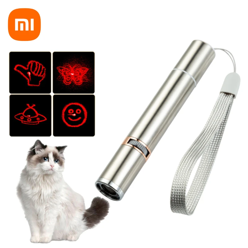 

Xiaomi нержавеющая сталь дразнящая кошку свет Прочный Мульти шаблон Usb зарядка Лазерная смешная кошка палка полихроматическая смешная кошка поставка