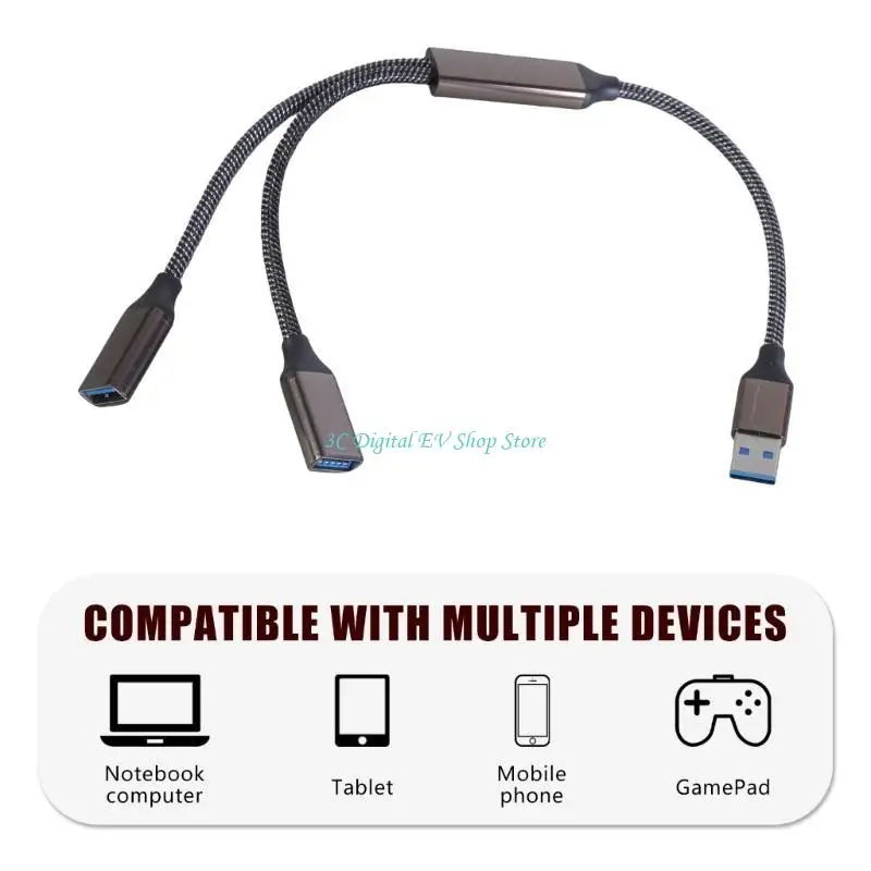 효율적인 충전 및 데이터 전송을 위한 E74D 고속 USB3.0 Y 분배기 허브 케이블