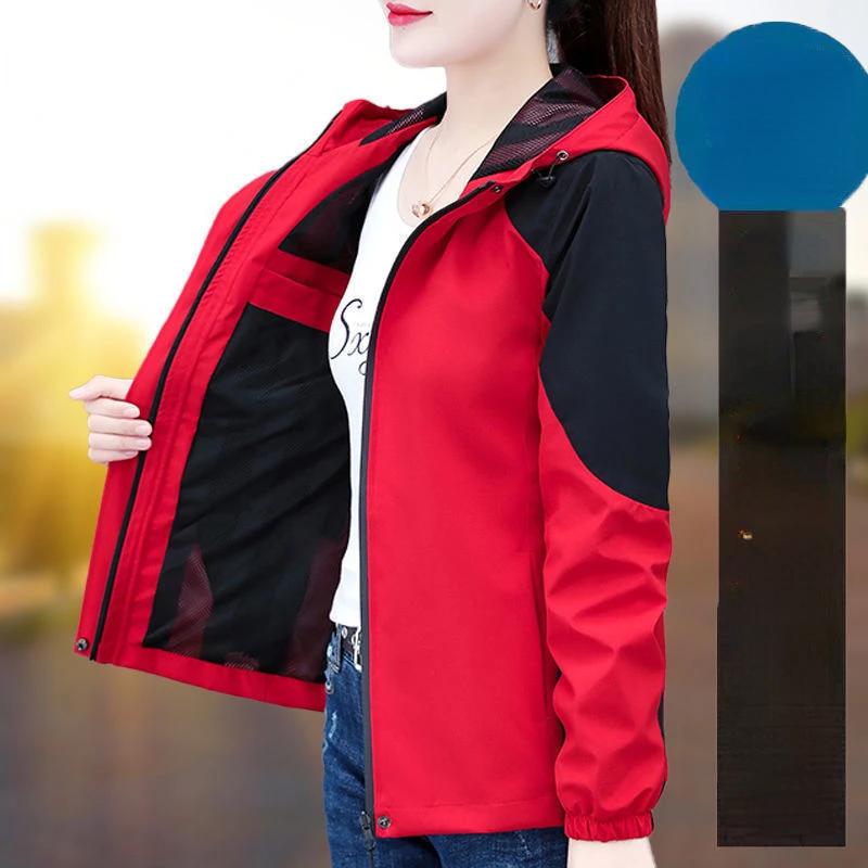 

Camping Hiking Jacket Women Autumn Outdoor Sport Coats Climbing Trekking Windbreaker Travel Water Splash Prevention Jackets E320