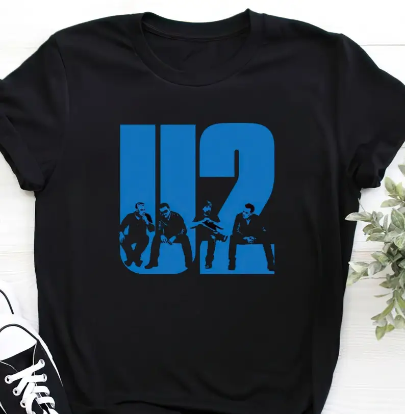 Con O Senza Te Maglietta U2 Rock Band Fan S Vintage Retro Tour 2023 Maniche Lunghe O Corte