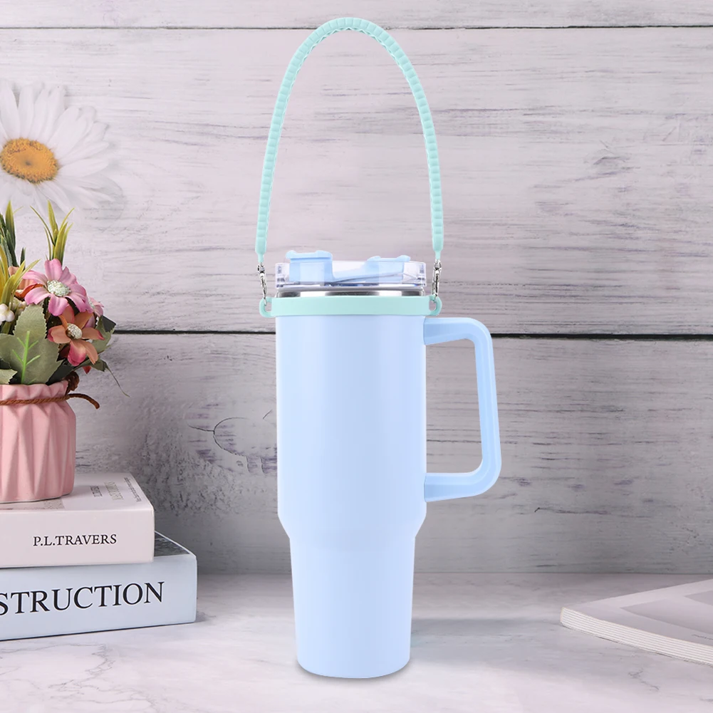 실리콘 물병 손잡이, 스탠리 컵 액세서리용 물병 캐리어 물병 거치대, 대부분 8-40oz