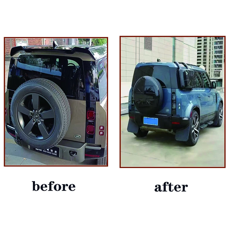 スペアタイヤカバー,ABS素材,保護カバー,ランドローバーディフェンダー