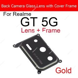 Premium Rear Camera Glass Lens Cover with Frame Holder (GT - 5G - Gold)
