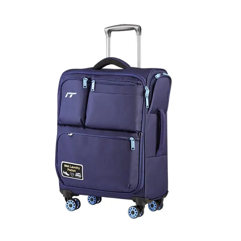Oxford cloth suitcase trolley suitcase ultra-light one-piece multi-function pocket boarding case extra large rolling luggage