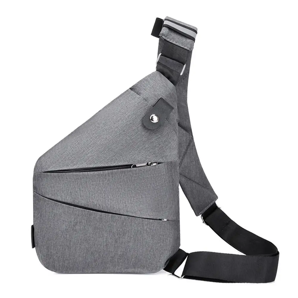 Anti Theft Travel Bag Men's Chest Bag Outdoor Leisure Crossbody Nylon Waterproof Handbag For Wander Hiking F8B3