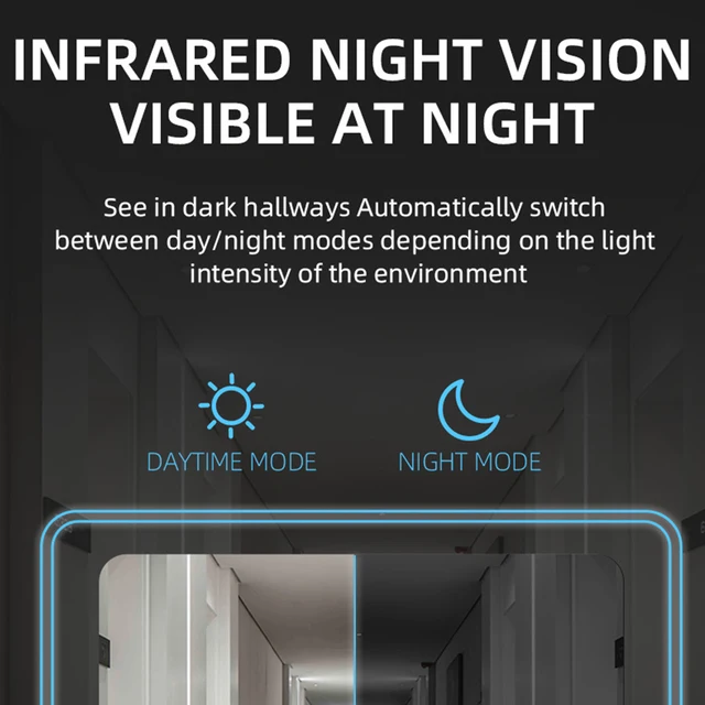 WIFI Visual Doorbell Camera Wireless Solar Charging Waterproof Night Vision Smart Home HD Doorbell Two-way Intercom Voice White 2