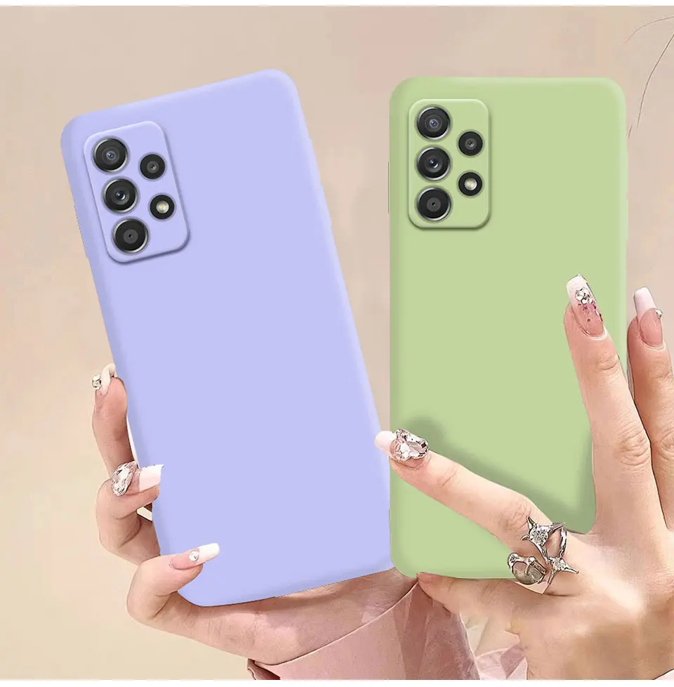 Liquid Silicone Soft Case for Samsung Galaxy A52 A72 A13 A23 A33 A53 A73 A04 A04S A04E A14 A24 A34 A54 A22 A32 5G Cover Fundas
