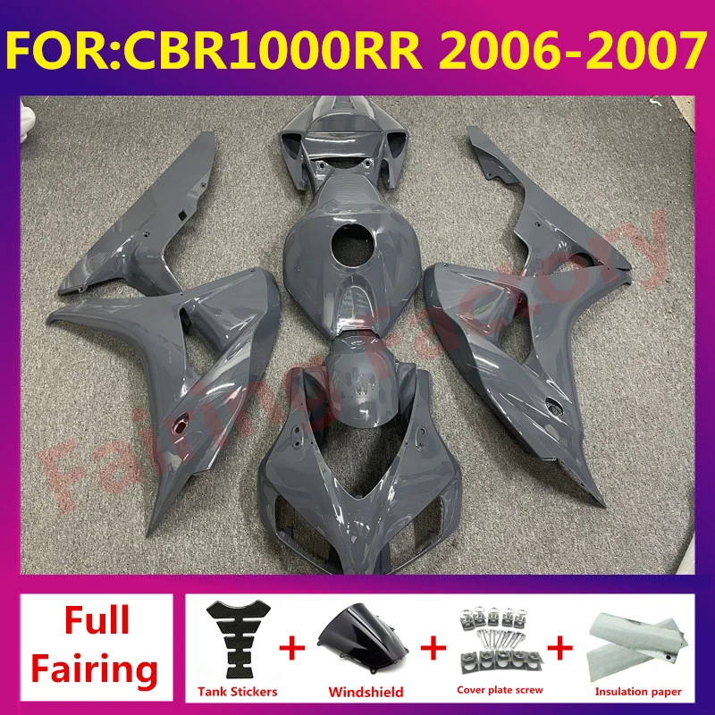 

For CBR1000RR CBR 1000RR CBR1000 RR 2006 2007 Motorcycle Injection full Fairing Kit fit Bodywork fairings kits zxmt set grey