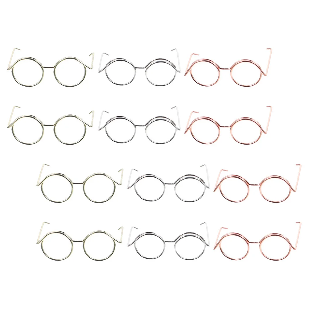 

12 Pcs Glasses Mini for Dolls Crafts Toys Sunglasses Gnomes Eyeglasses Dress up Accessories Clothing Rimmed Bulk