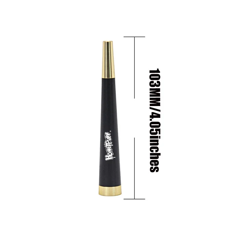 Cone Metal Herb Smoking Pipe Built-in 6mm Cigarette Active Charcoal Portable Tobacco Pipes Smoke Accessories