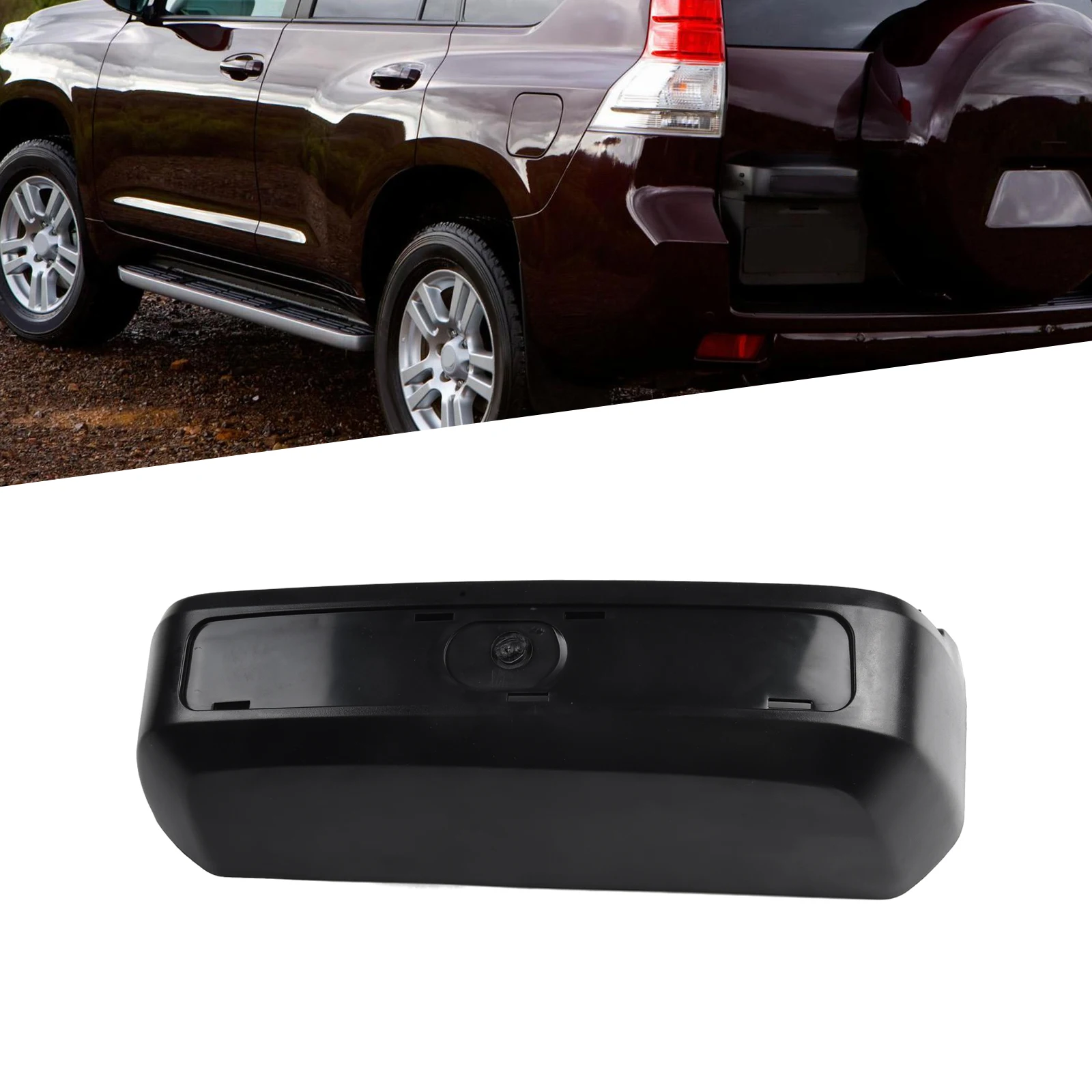 

Auto Rear Door Tail Gate License Plate Cover For Toyota PRADO 120 LC120 2003-2009 81696-60011 Car Accessories 1Pcs Black